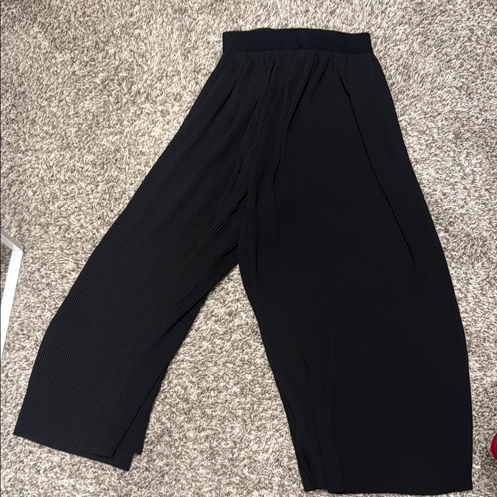 Zara Charcoal Pleated Trousers